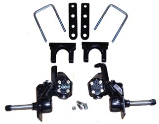 Club Car DS - 3" Jakes Spindle Lift Kit with Factory 4 Wheel Brakes - Gas (1981-up)