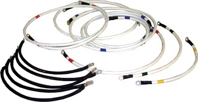 Club Car PowerDrive Ds "Beefed Up" Battery Cable Set - (4 Gauge) 48 Volt 1995-up
