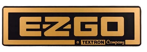 EZGO TXT Gold Name Plate