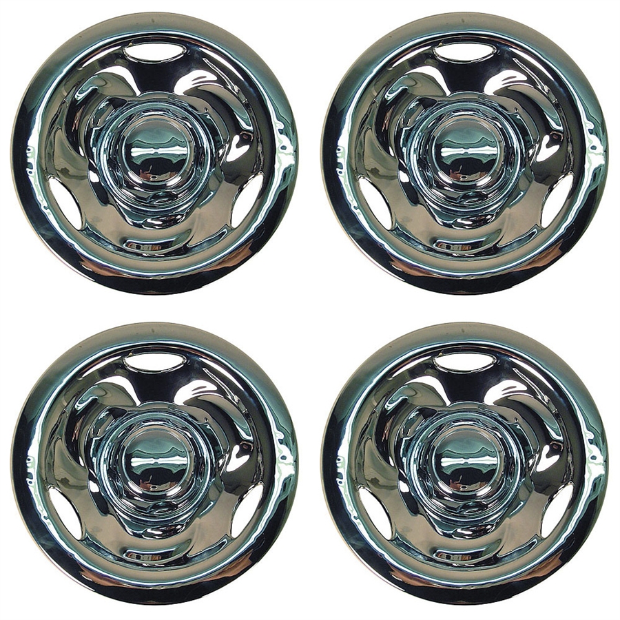 8" Deep Dish Style Chrome Wheel Covers - Set of 4