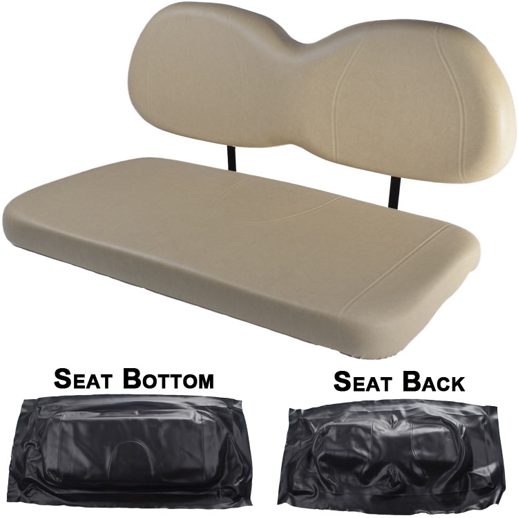 Club Car Precedent Replacement Front Seat Black Cushions