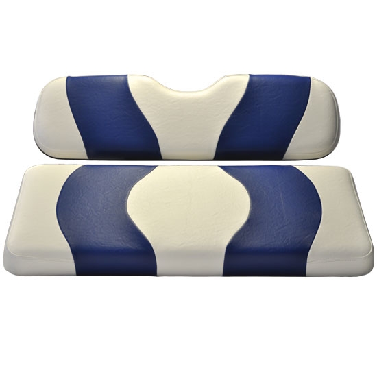 Madjax Two-Tone Front Seat Covers - White/Blue