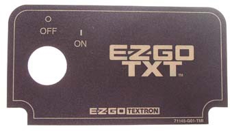 Key Switch Decal EZGO Medalist TXT