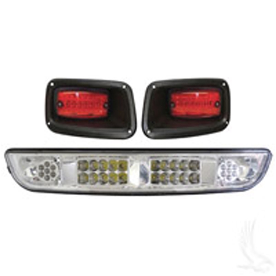 EZGO TXT LED Headlight and Tail Light - Light Bar Bumper Kit