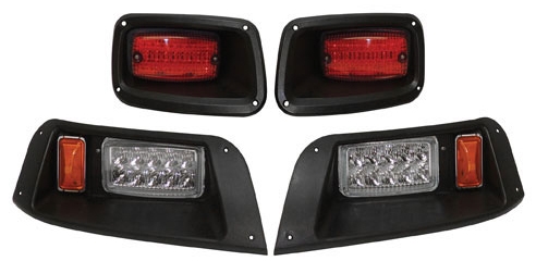 EZGO TXT Complete LED Headlight and Taillight Kit - Adjustable
