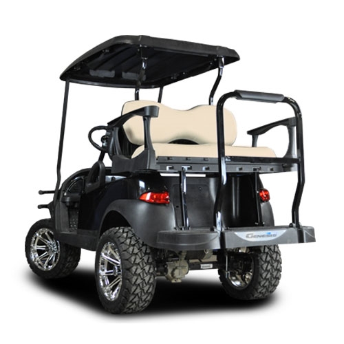 Madjax Genesis 300 Club Car Rear Flip Seat - Aluminum Frame - Choose Your Cart Model, Cushion, and Color