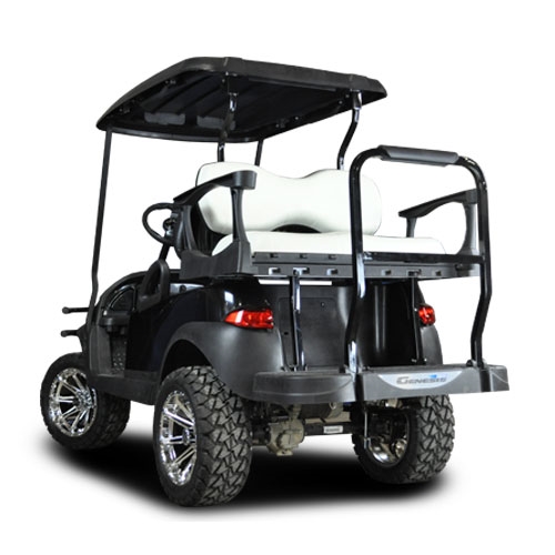 Madjax Genesis 300 Club Car Rear Flip Seat - Aluminum Frame - Choose Your Cart Model, Cushion, and Color