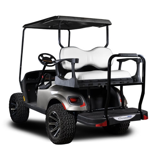 Madjax Genesis 300 EZGO Rear Flip Seat - Aluminum Frame - Choose Your Cart Model, Cushion, and Color