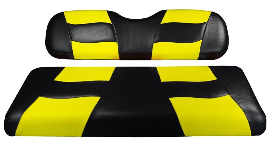 Madjax Riptide Two-Tone Front Seat Covers - Black/Yellow
