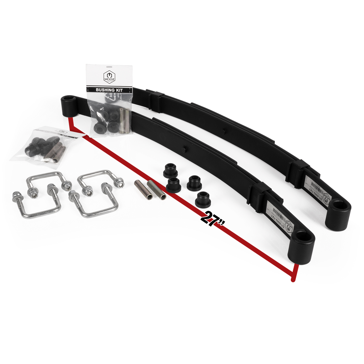 EZGO TXT Rear Heavy Duty Leaf Spring Kit 1994-Up - Three Leaf - by MODZ ®