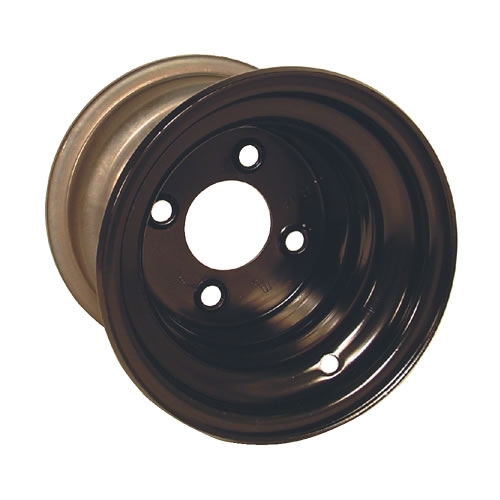 8" Steel Black Golf Cart Wheel with Offset
