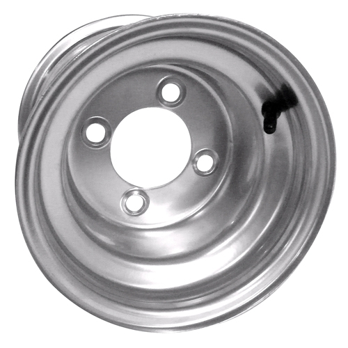 8" Steel Silver Golf Cart Wheel with Offset