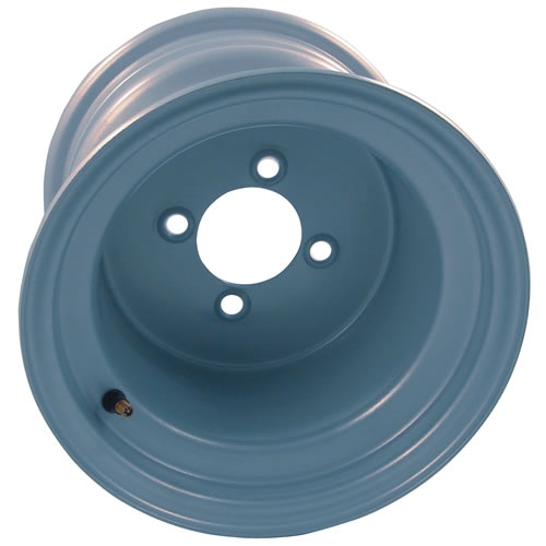 10" Steel, Silver, Standard Golf Cart Wheel