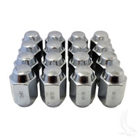 Lug Nut, Closed End Metric 12x1.25 - Set of 16