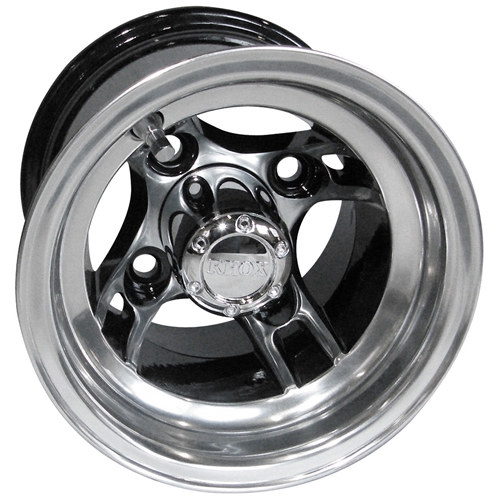 8" RHOX Brickyard Machined w/ Black Golf Cart Wheel
