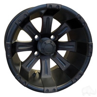 10" RHOX Vegas, Matte Black Golf Cart Wheel