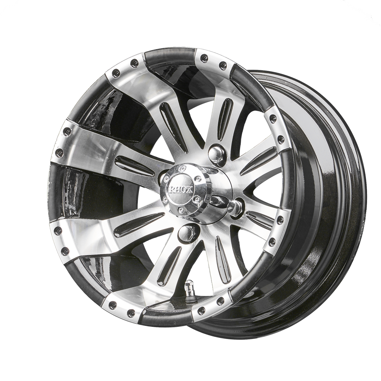 12" RHOX Vegas Machined Golf Cart Wheel 2