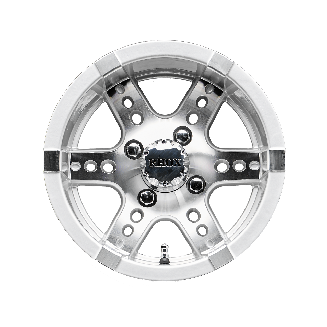 12" RHOX RX251 Machined/Silver Golf Cart Wheel