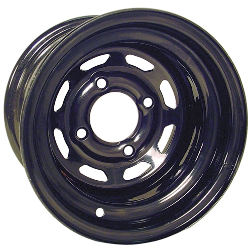 10'' Black 8 Window Steel Golf Cart Wheel