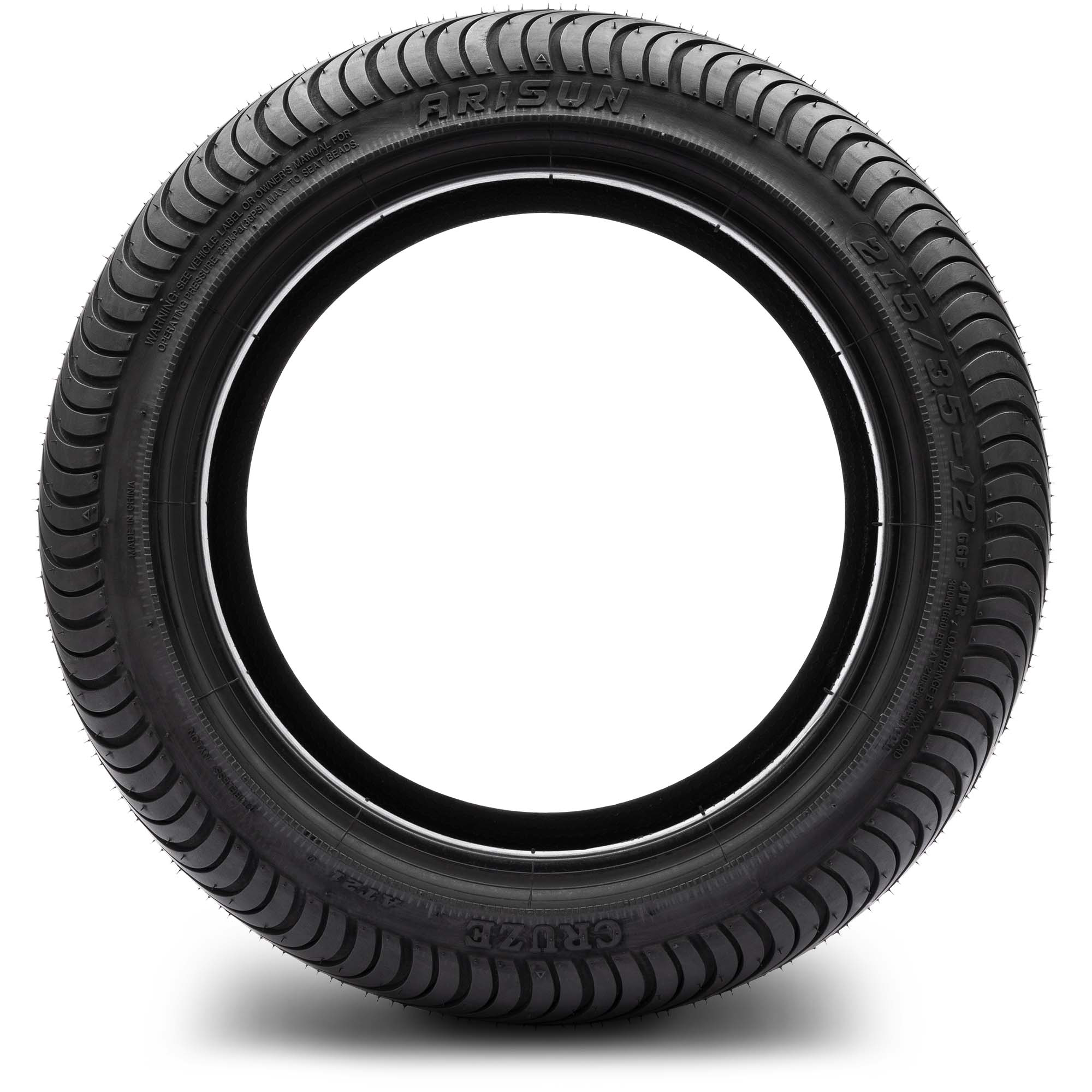 Arisun 215/35-12 Cruze DOT Low Profile Golf Cart Tire (4-Ply)