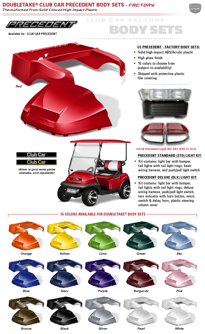 Club Car Precedent Factory Style Body Kit