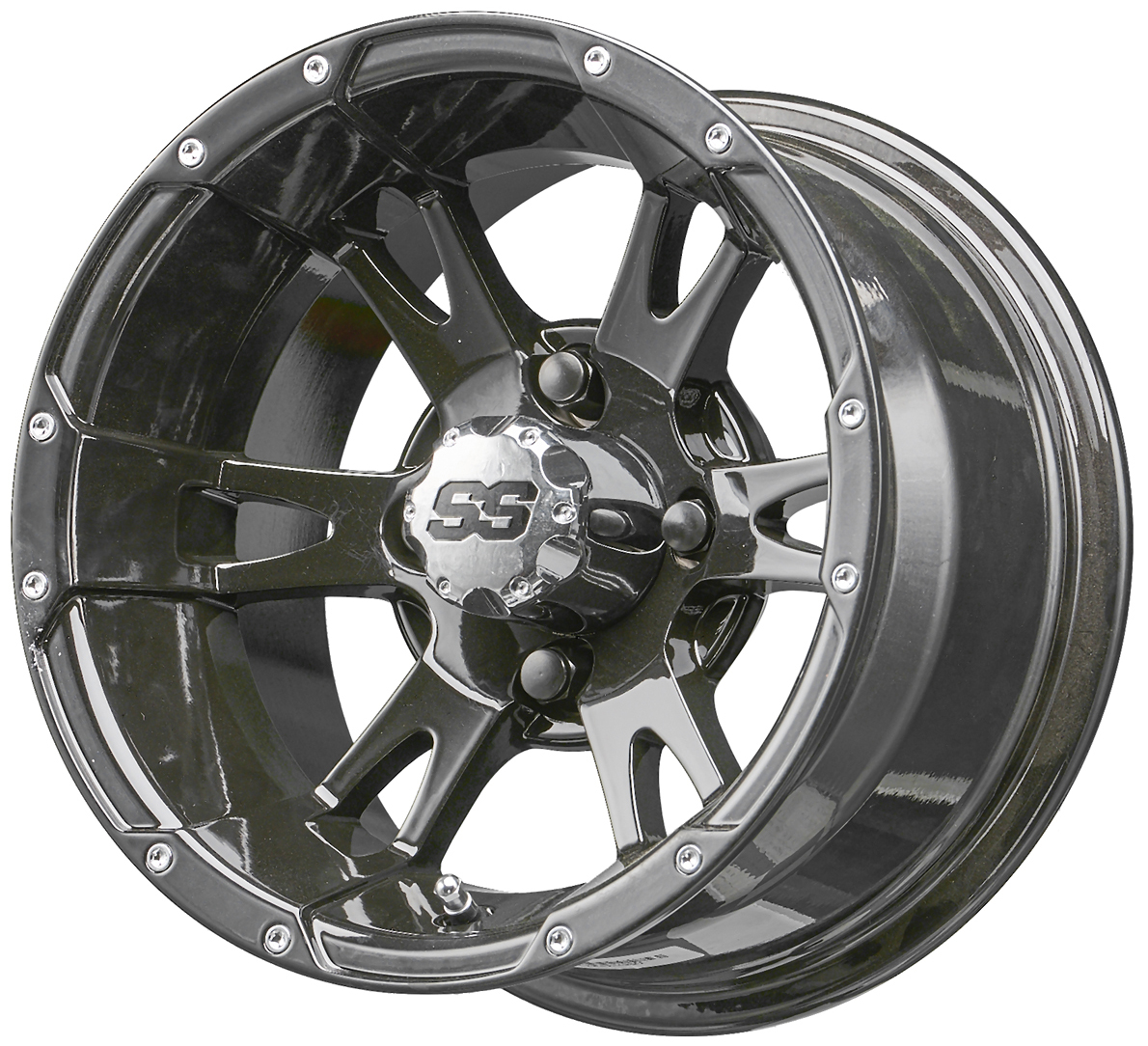 12" RHOX RX321 Black Golf Cart Wheel