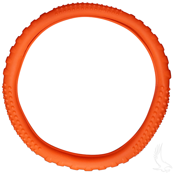 Rubber Steering Wheel Cover - Orange