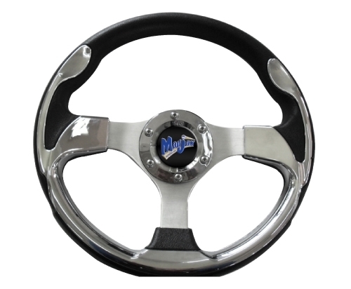 Madjax Ultra II Golf Cart Steering Wheel - Chrome 13"