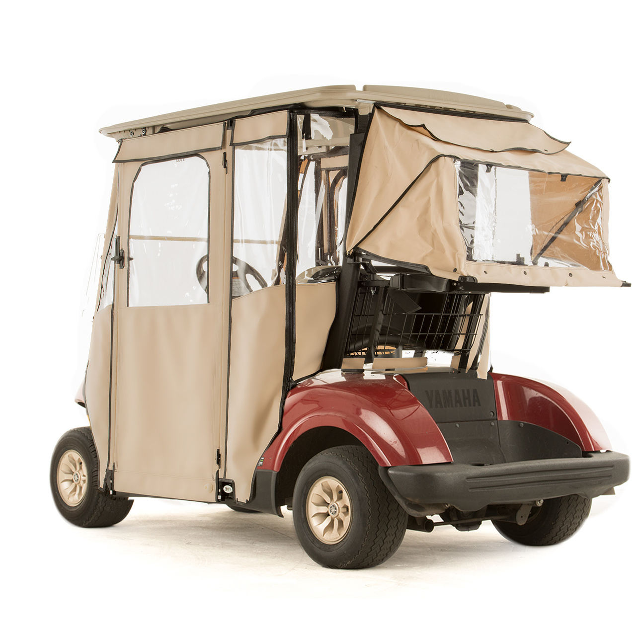 Yamaha Drive  "DOOR-LUX" 3-Sided Sunbrella Golf Cart Enclosure (Choose Color)