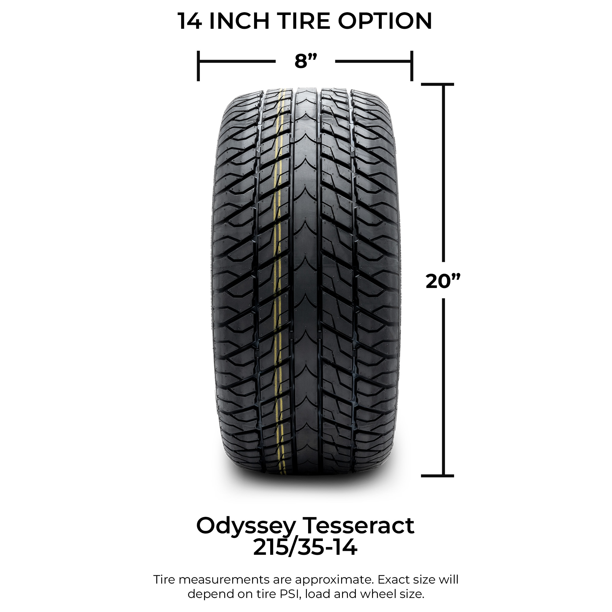 MODZ® 14" Ambush Blue and Black - Low Profile Golf Cart Tire and Wheel Combo