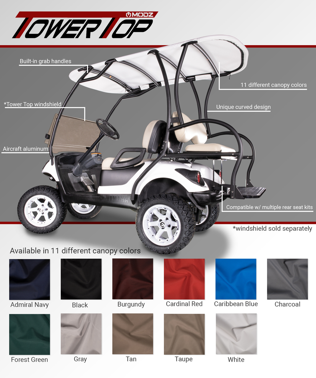 MODZ® Tower Top for EZGO TXT, TXT48 and Express Models