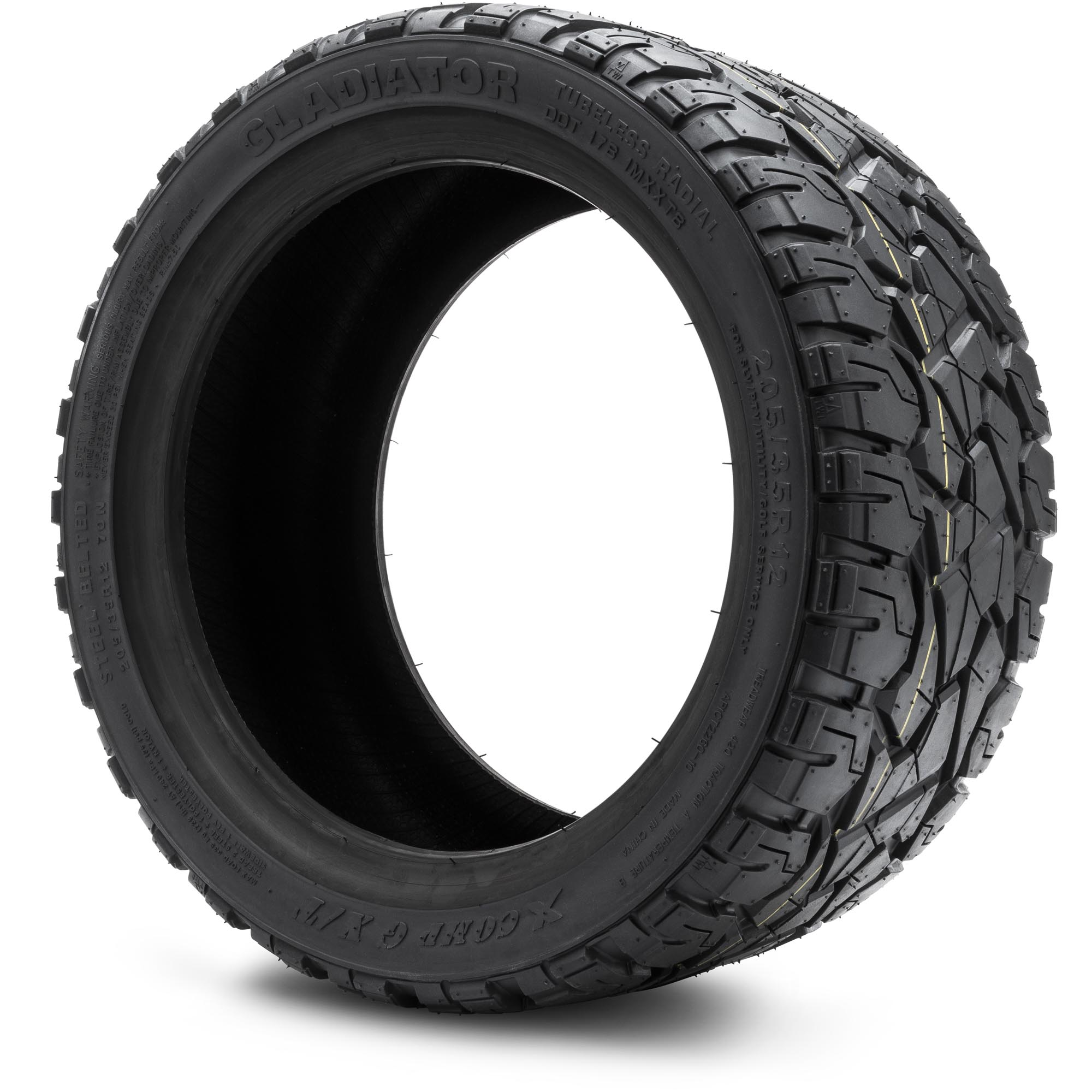Xcomp® Gladiator 205x35-R14 Radial Golf Cart Tire