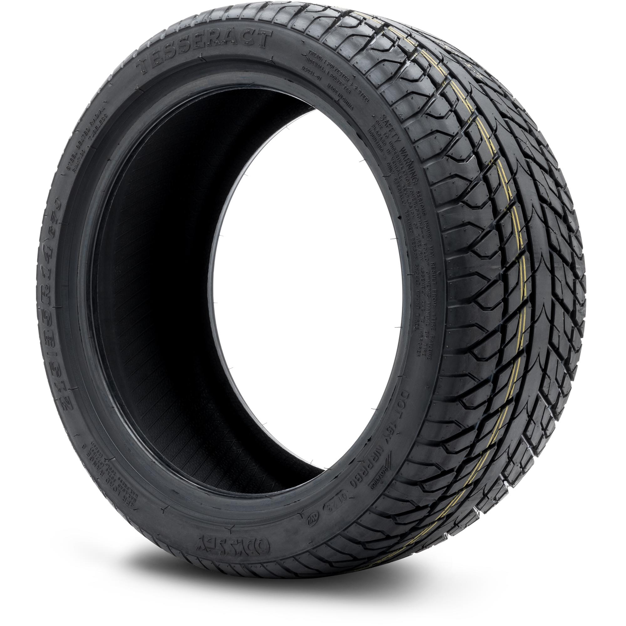 Odyssey Tesseract Steel Belted Street Golf Cart Tire 215/35-14