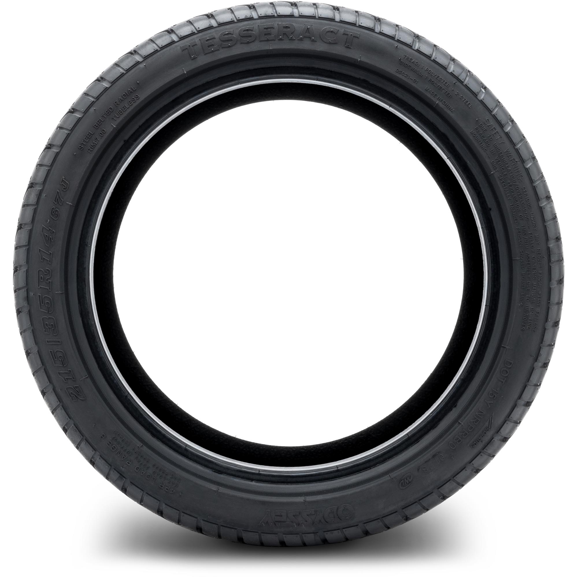 Odyssey Tesseract Steel Belted Street Golf Cart Tire 215/35-14