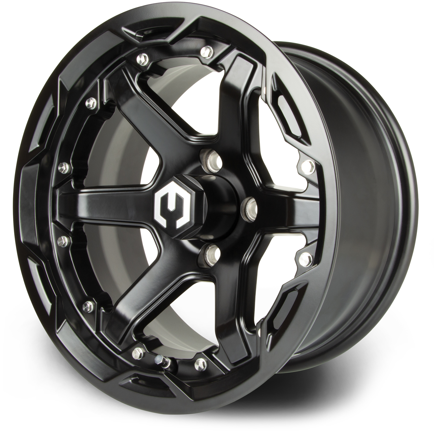 MODZ® 14" Gladiator Matte Black Golf Cart Wheel