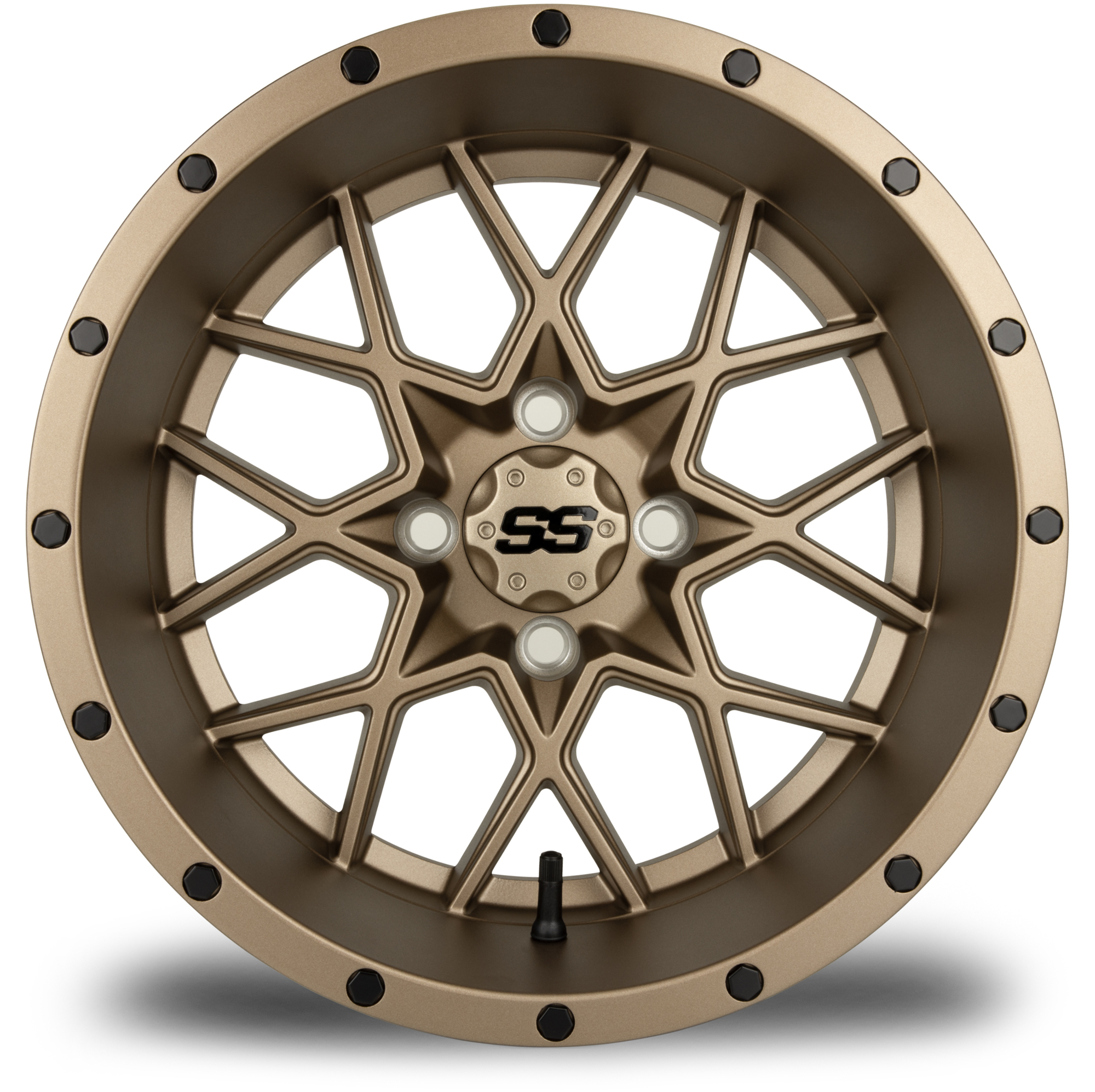MODZ® 14" Vortex Matte Bronze Golf Cart Wheel