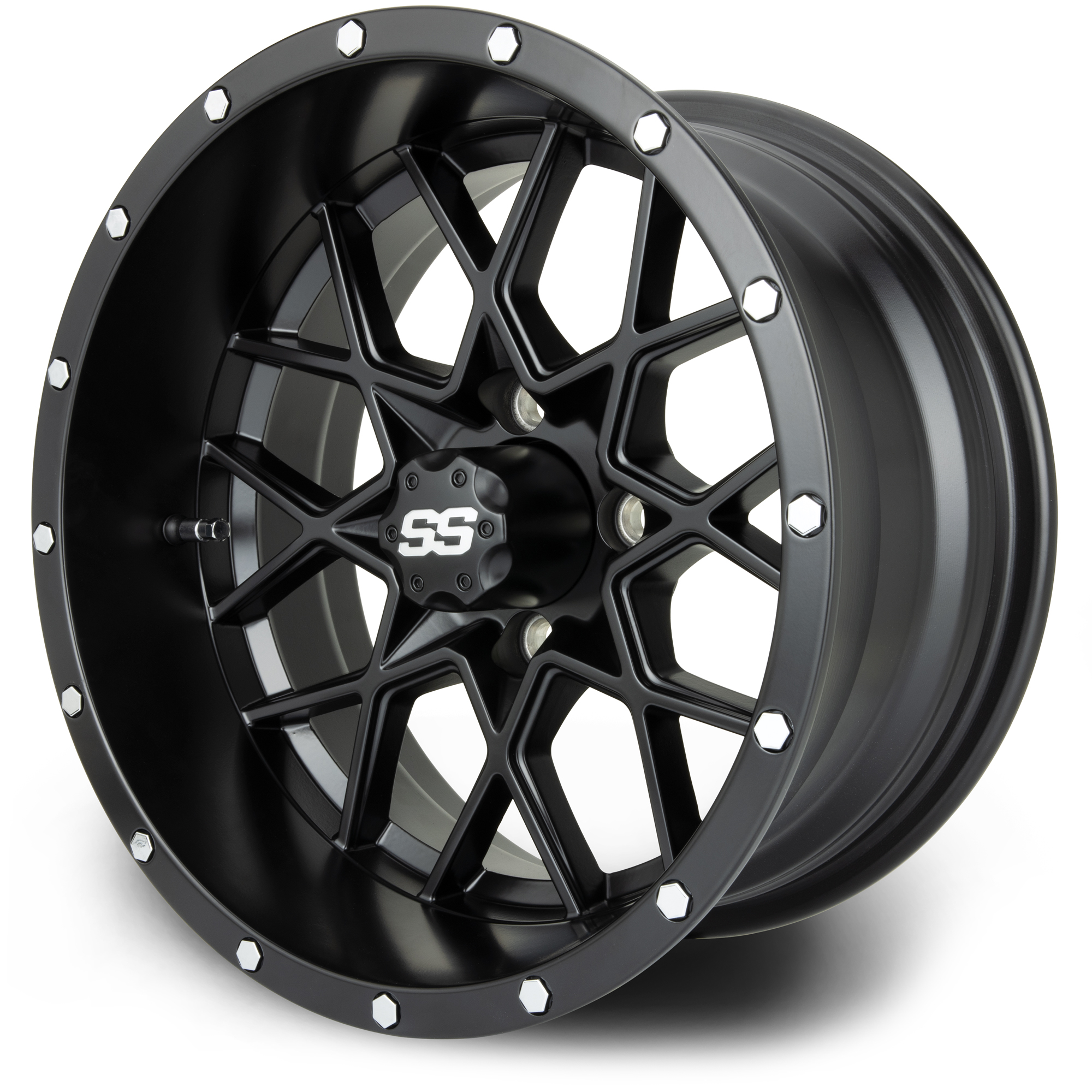 MODZ® 14" Vortex Matte Black Golf Cart Wheel
