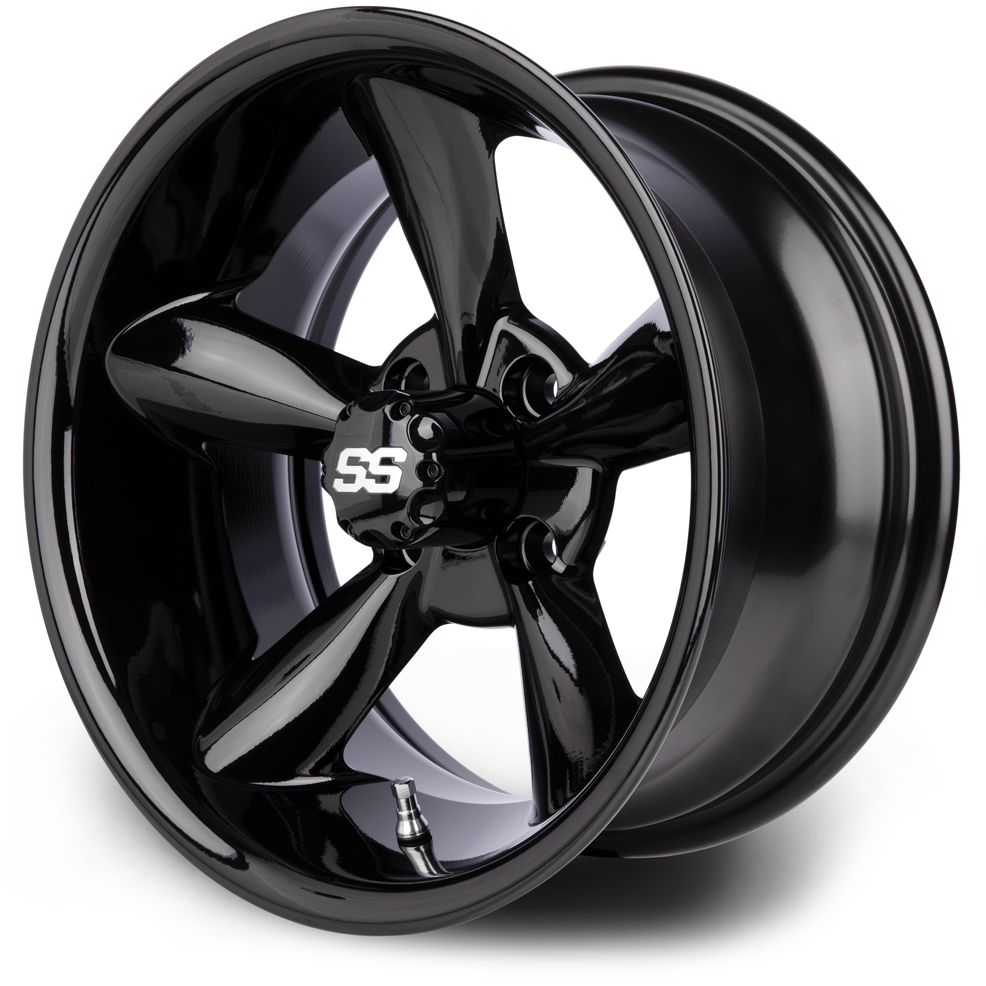 MODZ® 14" Godfather Glossy Black Golf Cart Wheel