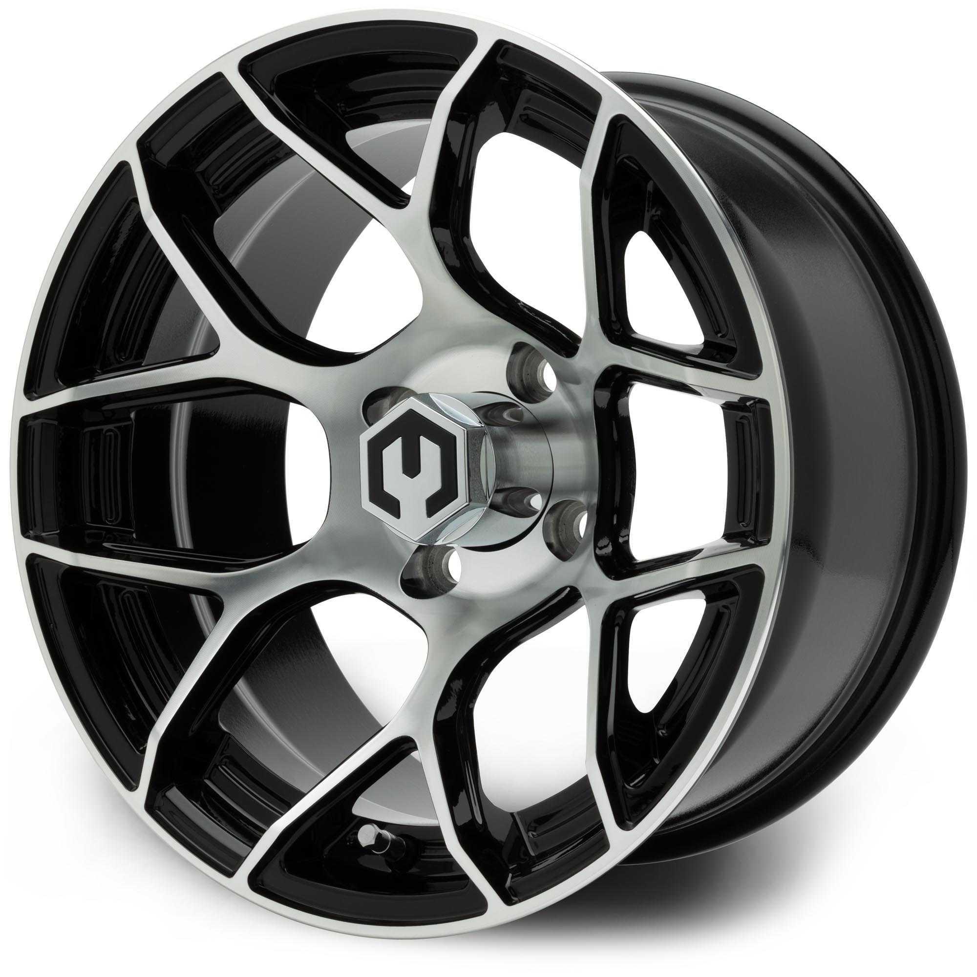 MODZ® 14" Renegade Machined Black Golf Cart Wheel