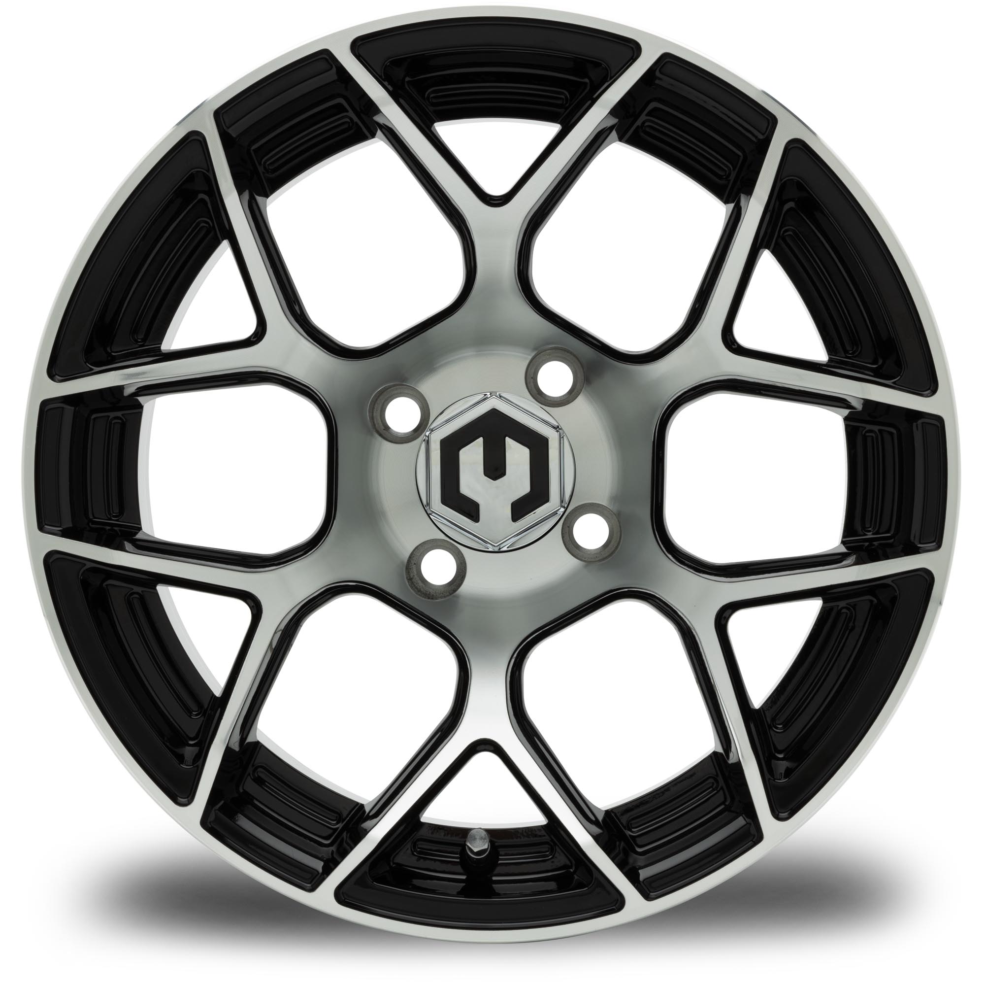 MODZ® 14" Renegade Machined Black Golf Cart Wheel