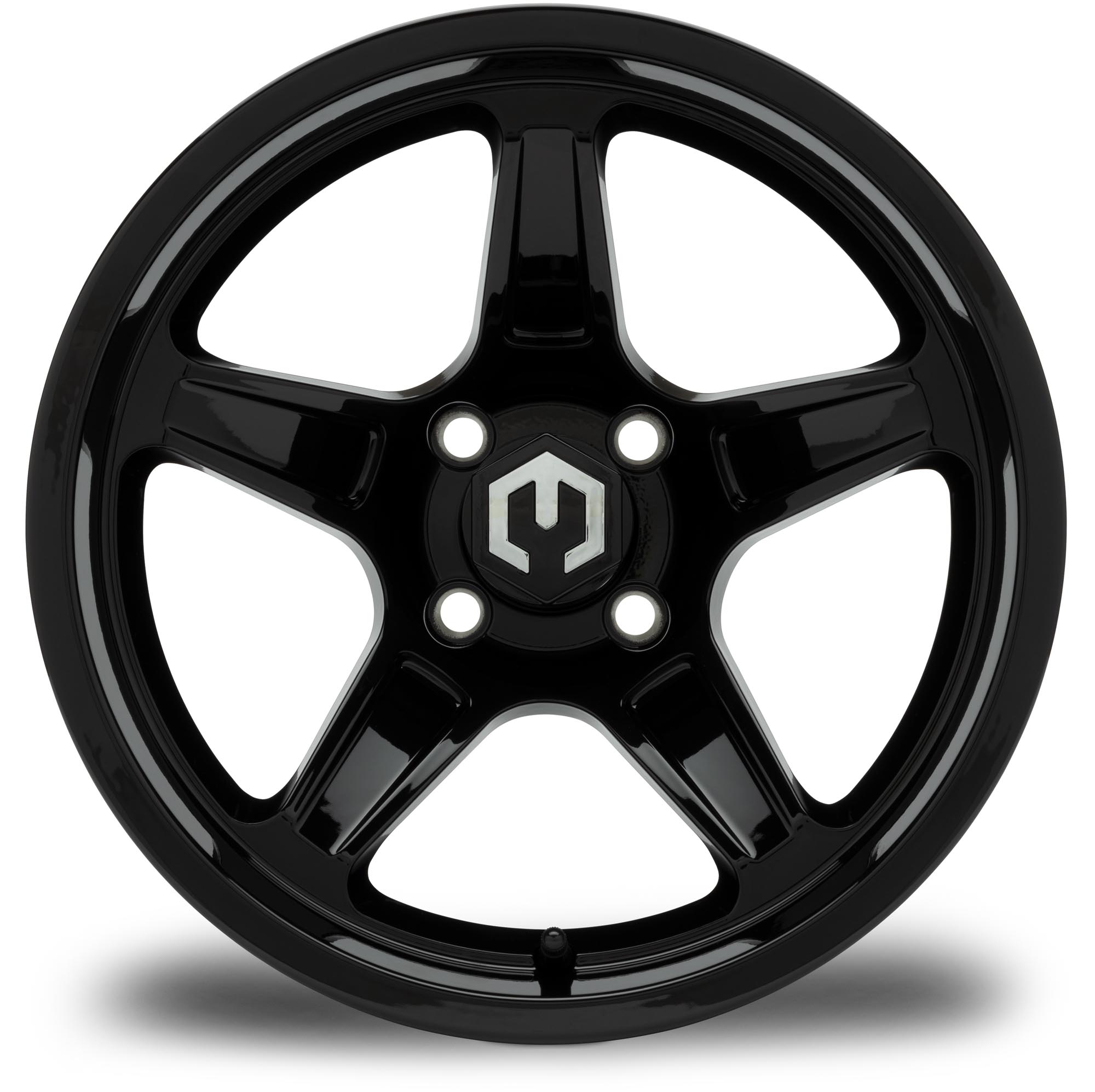 MODZ® 14" Drift 14x7 Glossy Black Golf Cart Wheel