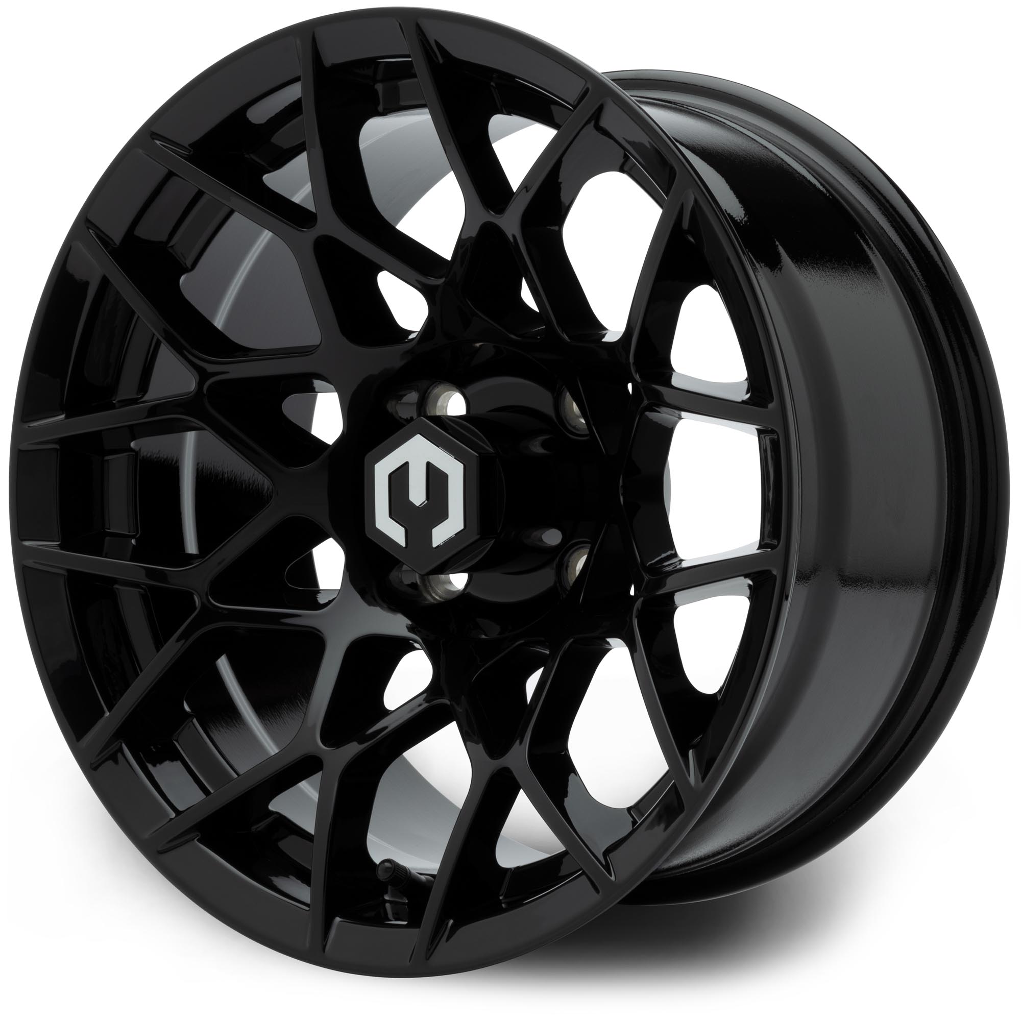 MODZ® 14" Blitz Glossy Black Golf Cart Wheel