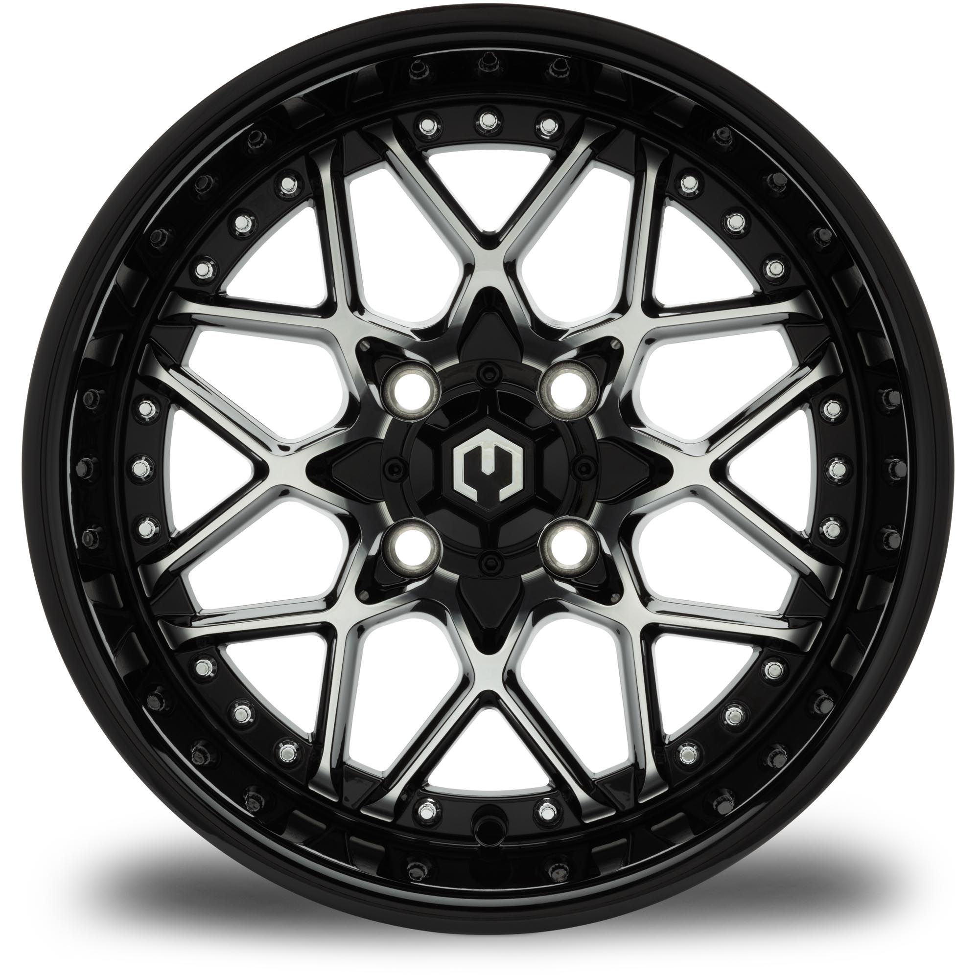 MODZ® 14" Formula Machined Black Golf Cart Wheel