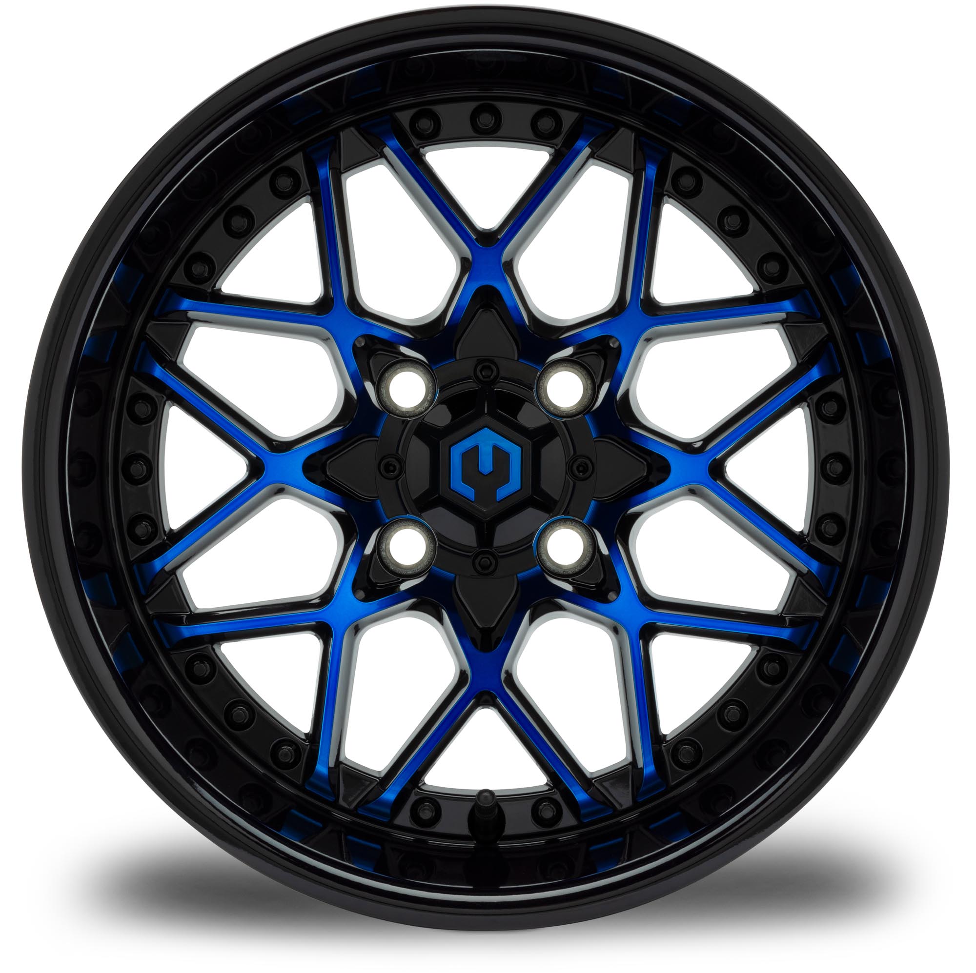 MODZ® 14" Formula Blue and Black Golf Cart Wheel