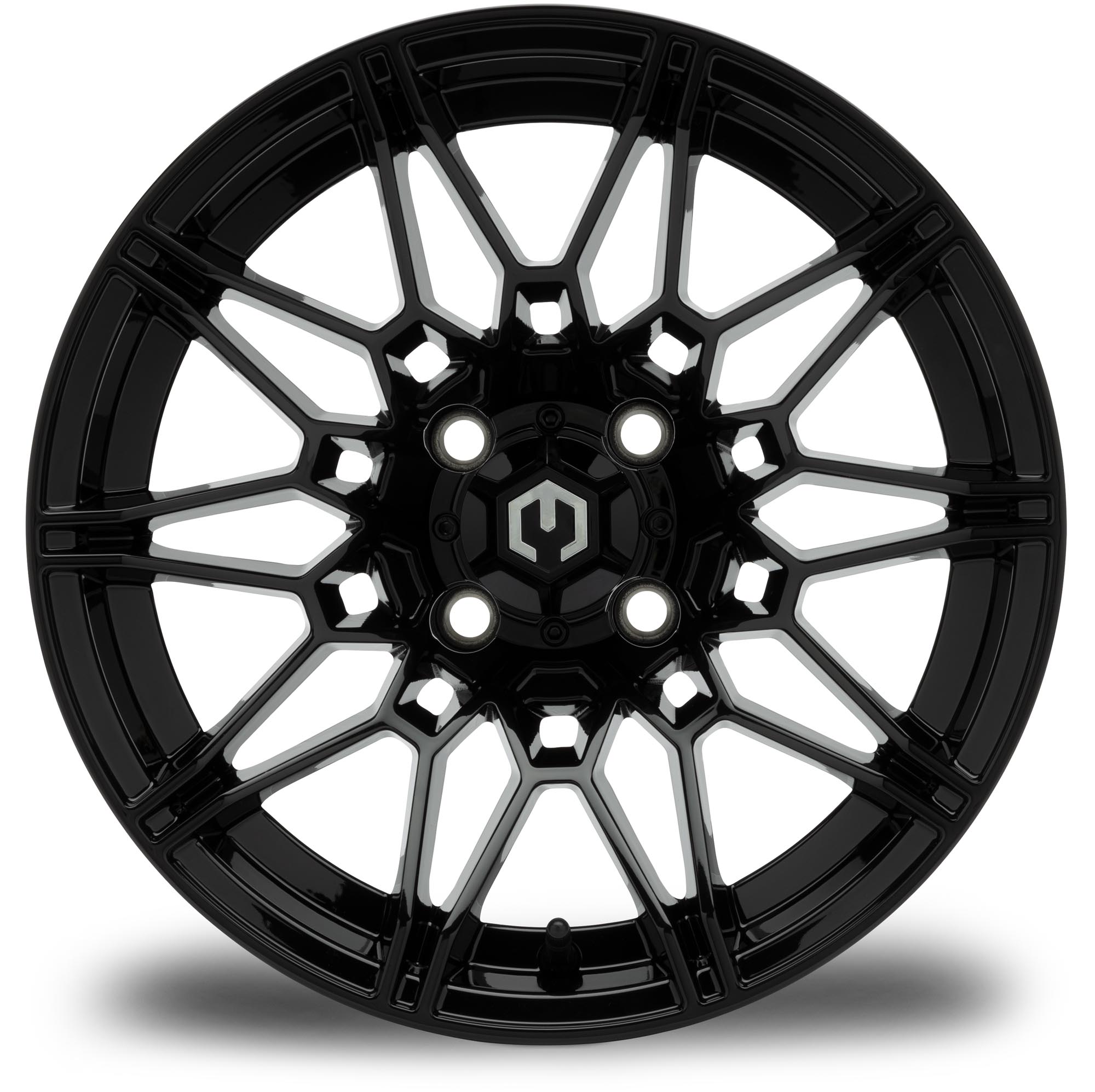 MODZ® 14" Galaxy Glossy Black Golf Cart Wheel