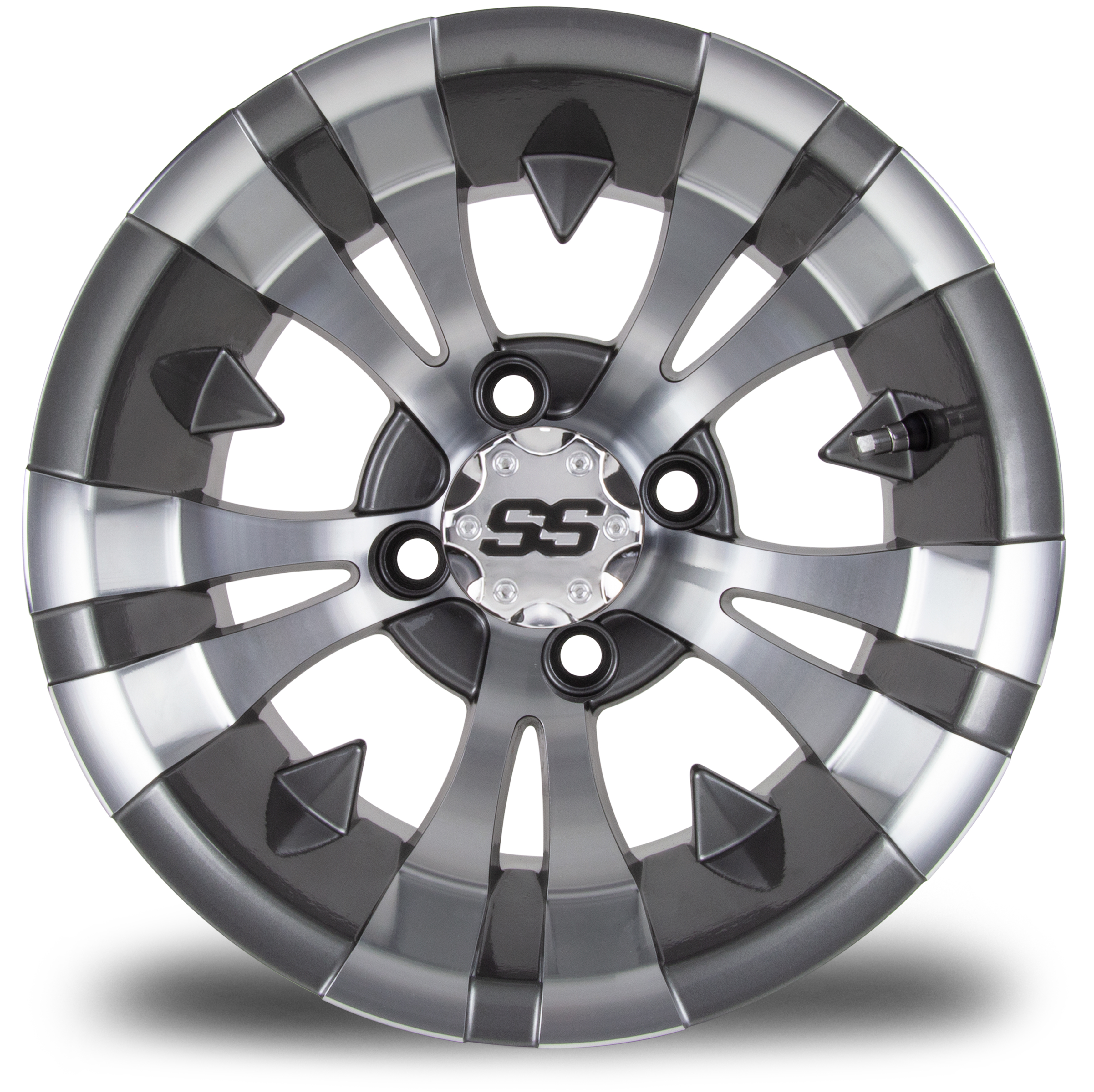 MODZ® Vampire  Gunmetal 12x7 Golf Cart Wheel