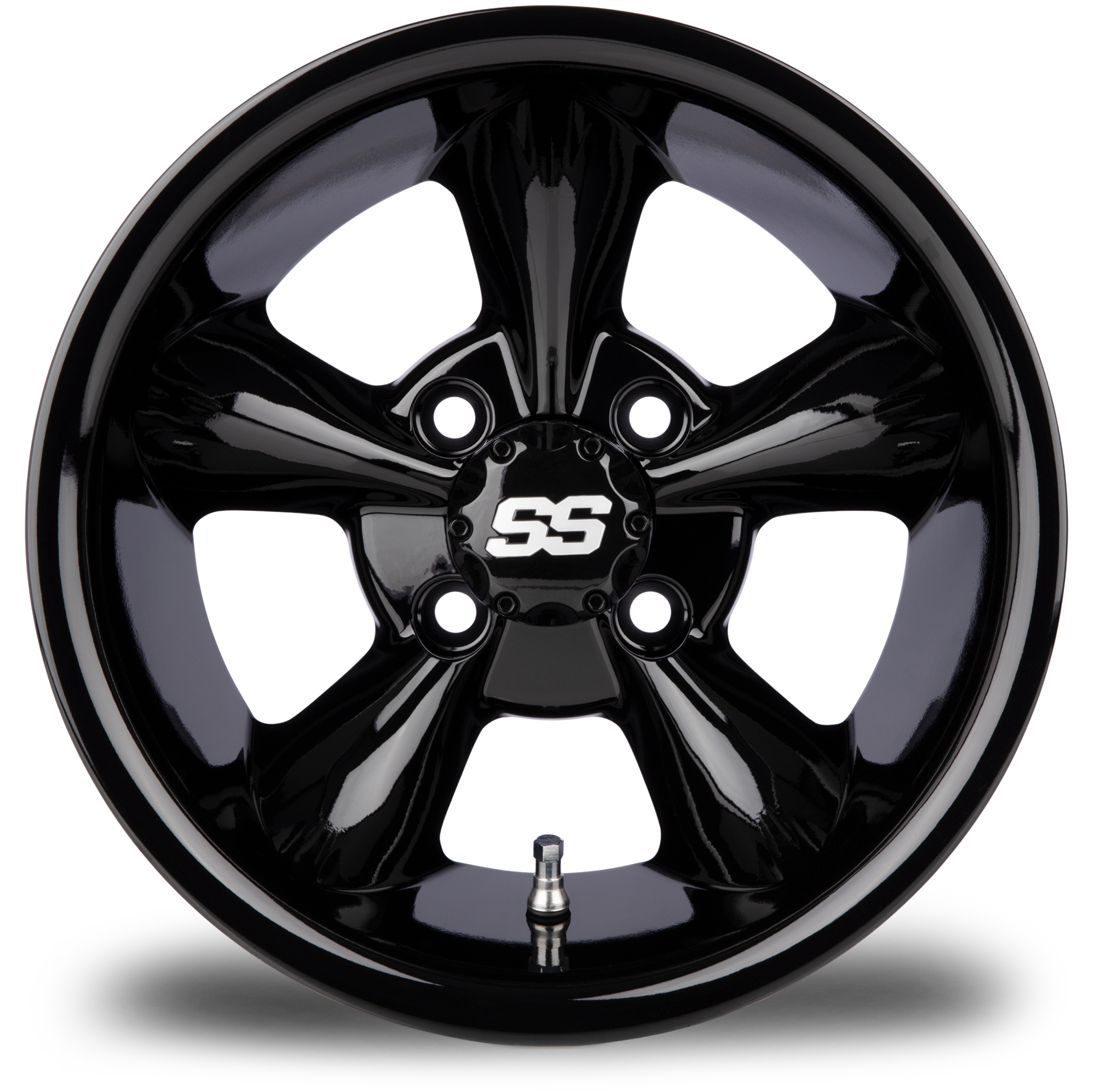 MODZ® Godfather  Glossy Black 12x7 Golf Cart Wheel