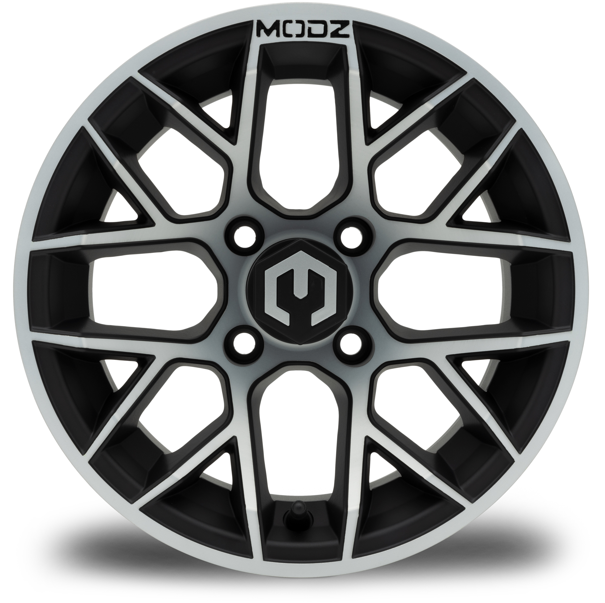 MODZ® Matrix Machined Matte Black  12x7 Golf Cart Wheel