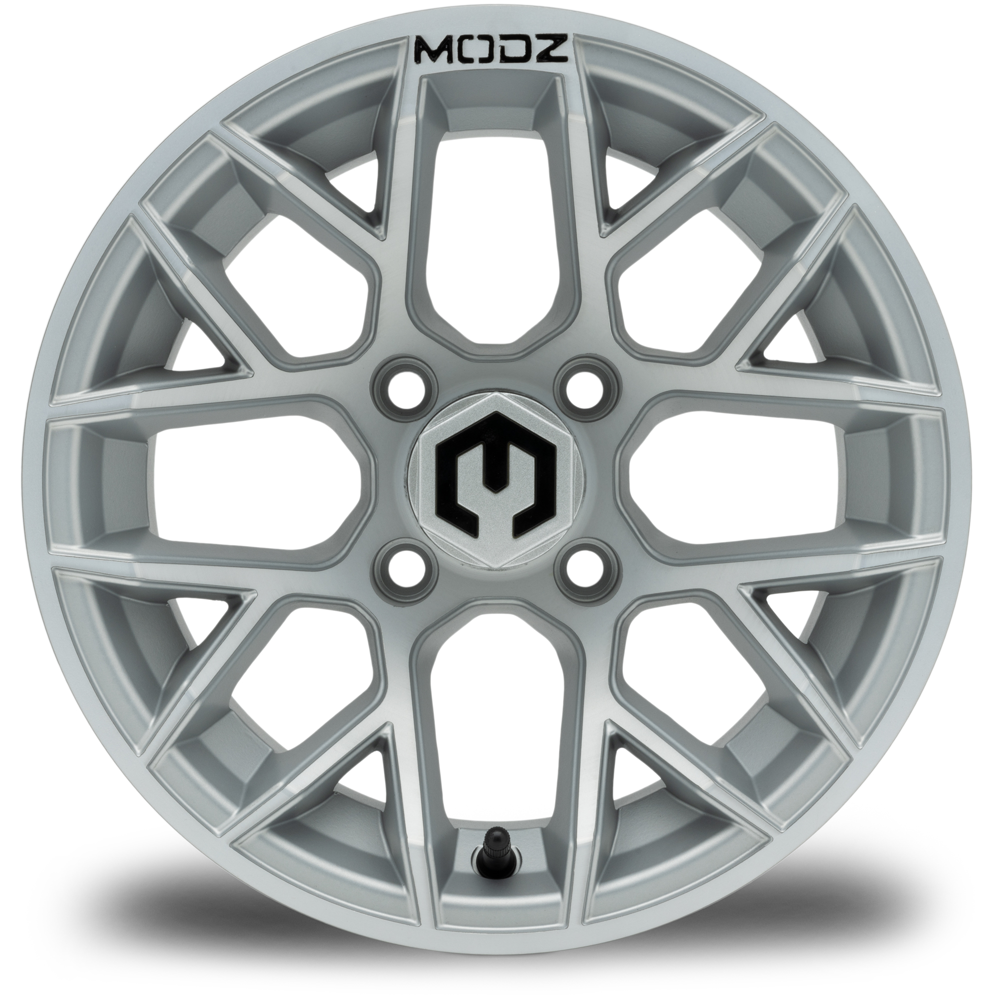 MODZ® Matrix Silver  12x7 Golf Cart Wheel