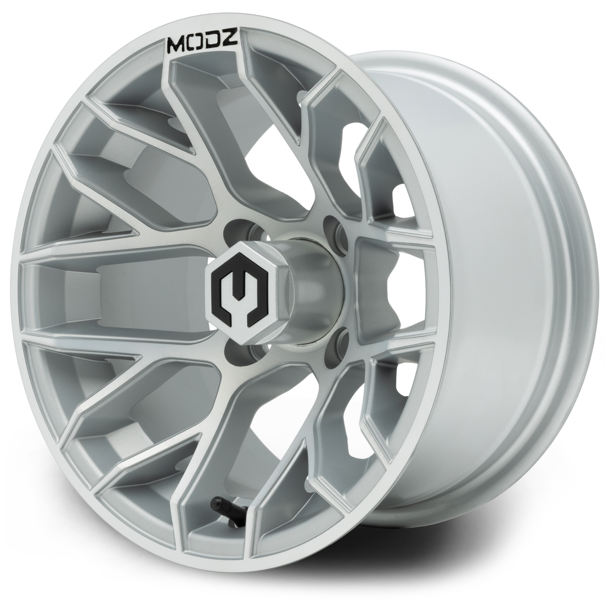 MODZ® Matrix Silver 12x7 Golf Cart Wheel